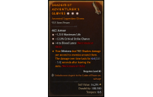 Legendary Gloves[BloodLance | *4 BloodLance | *12 Crit | *1310 Life]