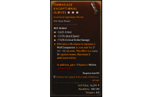 Legendary Gloves[*13.5 ATKSPD | *75 DMG_Crit | *2625 Armor]