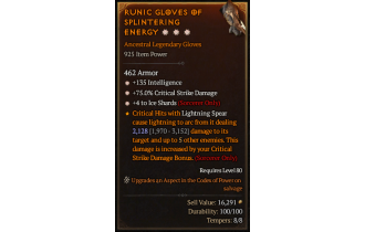 Legendary Gloves[IceShards | *4 IceShards | *75 DMG_Crit | *135 INT]