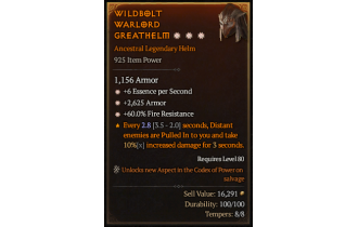 Legendary Helm[*2625 Armor | *6 ESpS | *60 FR]