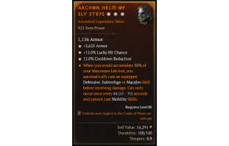 Legendary Helm[*12 CDR | *12 LHC | *2625 Armor]