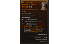 Legendary Chest Armor[Druid | *4 DebilitatingRoar | *1310 Life]