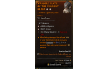 Legendary Chest Armor[Sorcerer | *2625 Armor | *135 INT | 3 FlameShield]