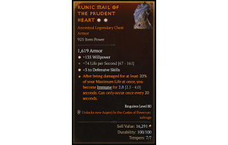 Legendary Chest Armor[*3 Defensive | *135 WP]