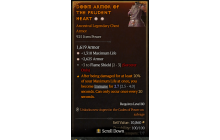 Legendary Chest Armor[Sorcerer | *2625 Armor | *1310 Life | 3 FlameShield]