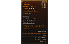 Legendary Pants[*9 Dodge | *1310 Life | *60 FR]