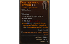 Legendary Pants[Barbarian | *4 Bash | *2625 Armor | 743 Life]