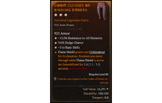 Legendary Pants[*3 BasicSkills | *15 ResistAll | *9 Dodge]