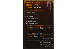 Legendary Pants[*3 BasicSkills | *2625 Armor | *135 WP]