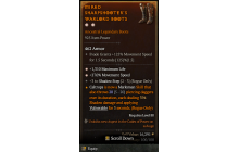 Legendary Boots[Rogue | *27 MS | *1310 Life | 3 ShadowStep]