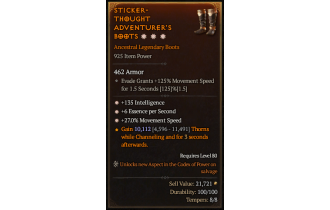 Legendary Boots[*27 MS | *6 ESpS | *135 INT]