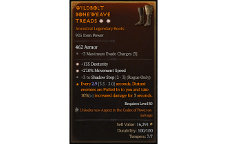 Legendary Boots[Rogue | *27 MS | *135 DEX | 3 ShadowStep]