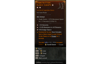 Legendary Boots[*15 ResistAll | *9 Dodge | *135 DEX]