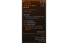 Legendary Boots[Sorcerer | *3 Mastery | *135 INT | *1310 Life]