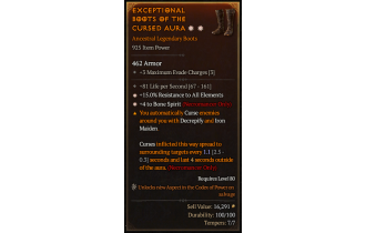 Legendary Boots[Necromancer | *4 BoneSpirit | *15 ResistAll]