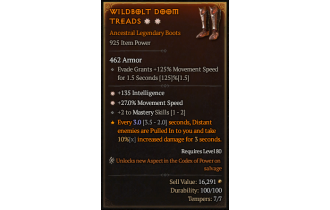 Legendary Boots[Sorcerer | *27 MS | *135 INT | 2 Mastery]