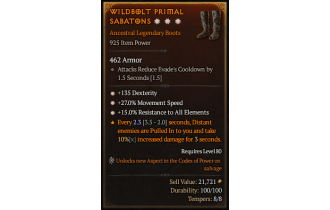 Legendary Boots[*27 MS | *15 ResistAll | *135 DEX]