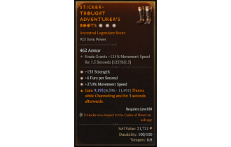 Legendary Boots[*27 MS | *6 FpS | *135 STR]