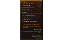 Legendary Boots[Necromancer | *3 SkelWarrior | *2625 Armor | 81 INT]