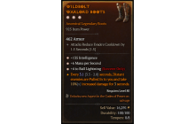 Legendary Boots[Sorcerer | *4 BallLightning | *6 MpS | *135 INT]