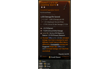 Legendary One-Handed Sword[*21 LH:Res | *75 DMG_Crit | *135 WP]