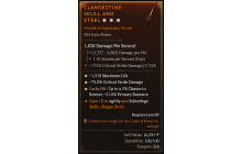 Legendary One-Handed Sword[*21 LH:Res | *75 DMG_Crit | *1310 Life]