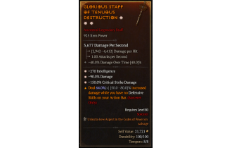 Legendary Staff[*150 DMG_Crit | *90 DMG | *270 INT]