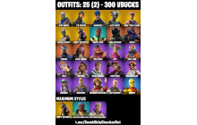 UNIQUE - The Reaper , Royale Knight  [25 Skins, 300 Vbucks, 25 Axes, 36 Emotes, 32 Gliders and MORE!]