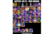 UNIQUE - Trailblazer, Ryu [38 Skins, 1550 Vbucks, 38 Axes, 30 Emotes, 46 Gliders and MORE!]