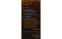 Legendary Staff[*150 DMG_Crit | *270 INT | 23 LoH]