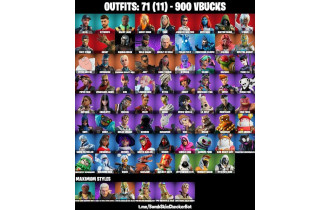 UNIQUE - Ghost Rider, Professor Slurpo  [71 Skins, 900 Vbucks, 74 Axes, 57 Emotes, 71 Gliders and MORE!]