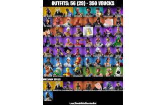 UNIQUE - Lewis Hamilton, The Weeknd Combat  [56 Skins, 350 Vbucks, 46 Axes, 66 Emotes, 45 Gliders and MORE!]