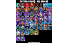 UNIQUE - Slim Shady,  Taskmaster [53 Skins, 350 Vbucks, 60 Axes, 61 Emotes, 60 Gliders and MORE!]