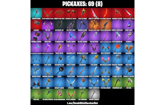 UNIQUE - Mandalorian, Carnage  [59 Skins, 200 Vbucks, 69 Axes, 66 Emotes, 59 Gliders and MORE!]