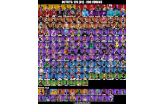 UNIQUE - Travis Scott , Party Trooper J Balvin [154 Skins, 200 Vbucks, 156 Axes, 129 Emotes, 141 Gliders and MORE!]