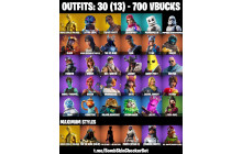 UNIQUE - Travis Scott, Astro Jack [30 Skins, 700 Vbucks, 36 Axes, 61 Emotes, 35 Gliders and MORE!]