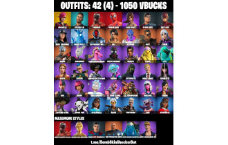 UNIQUE - Arcane Vi, Neymar Jr [42 Skins, 1050 Vbucks, 55 Axes, 41 Emotes, 52 Gliders and MORE!]