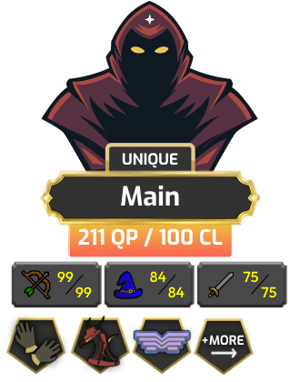 DS2 Main | Starter | TTL: 1392 | CL: 100 | QP: 211 [99 RAN, B Gloves, DS2, Piety, Void, Pets, Mithril Gloves, MM1 + MORE!]