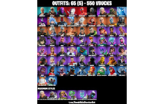 UNIQUE - Spider Gwen, Slim Shady, Polar Peely [65 Skins, 550 Vbucks, 73 Axes, 73 Emotes, 71 Gliders and MORE!]