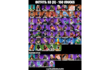 UNIQUE - Rebirth Harley Quinn, Era Max [53 Skins, 150 Vbucks, 49 Axes, 59 Emotes, 49 Gliders and MORE!]