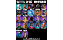 UNIQUE - Marshmello, Leviathan Axe [20 Skins, 150 Vbucks, 29 Axes, 27 Emotes, 25 Gliders and MORE!]