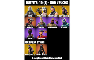 UNIQUE - Psycho Bandit, Havoc, Sub Commander [10 Skins, 800 Vbucks, 10 Axes, 9 Emotes, 14 Gliders and MORE!]