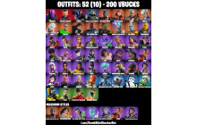 UNIQUE - Venom, Prowler, Optimus Prime Max [52 Skins, 200 Vbucks, 52 Axes, 46 Emotes, 58 Gliders and MORE!]