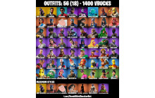 UNIQUE - The Weeknd, Mako [56 Skins, 1400 Vbucks, 46 Axes, 45 Emotes, 43 Gliders and MORE!]