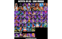 UNIQUE - Darth Vader, Piper Pace, Rian [53 Skins, 1200 Vbucks, 62 Axes, 46 Emotes, 66 Gliders and MORE!]