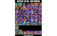 UNIQUE - Slim Shady, Era Max [43 Skins, 250 Vbucks, 41 Axes, 41 Emotes, 43 Gliders and MORE!]