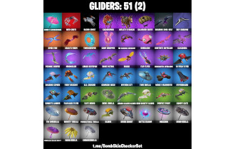 UNIQUE - Lara Croft Gold, Galaxy Scout, Kondor [45 Skins, 300 Vbucks, 59 Axes, 50 Emotes, 51 Gliders and MORE!]