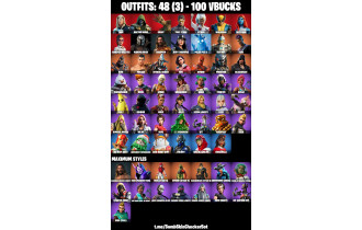 UNIQUE - Aquaman Max, Mandalorian [48 Skins, 100 Vbucks, 63 Axes, 68 Emotes, 76 Gliders and MORE!]