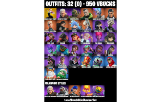 UNIQUE - Spider Gwen Stacy, Doom Slayer Astro Armor [32 Skins, 950 Vbucks, 38 Axes, 34 Emotes, 44 Gliders and MORE!]