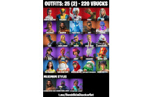 UNIQUE - Lara Croft, Aquaman Max [25 Skins, 220 Vbucks, 35 Axes, 27 Emotes, 34 Gliders and MORE!]